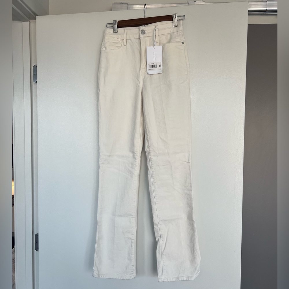NWT FRAME Le Super High Straight in Au Natural Jeans
